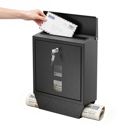 Wall mount locking mailbox - wall,