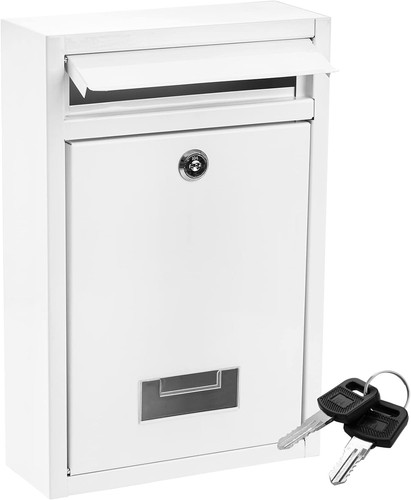 Wall mount mailbox with - mount, key