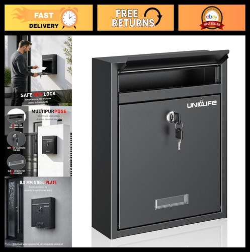 Locking wall mount mailbox for - wall,