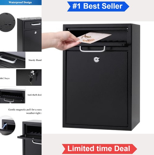 Locking wall mount mailbox - wall,