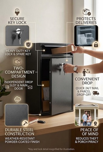 Metal mailbox wall mount - mailbox,